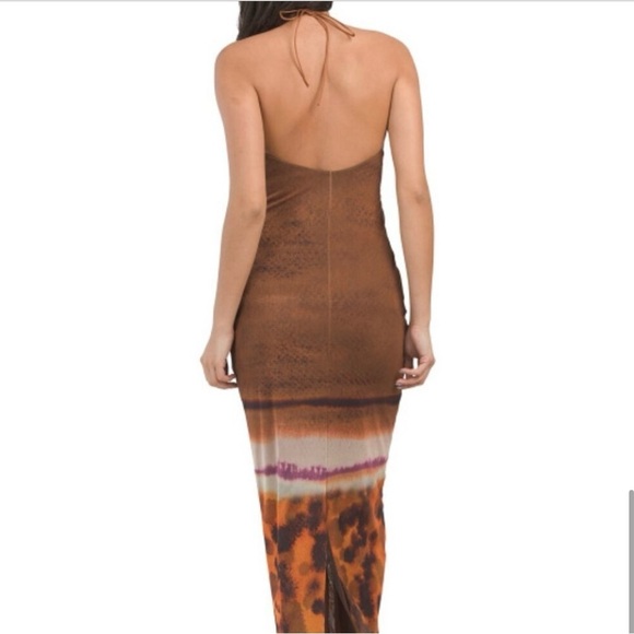 BLOGGERS FAVE NWT Zara Halter Neck Open Back Tulle Maxi Dress Boho SZ Small - Picture 5 of 16